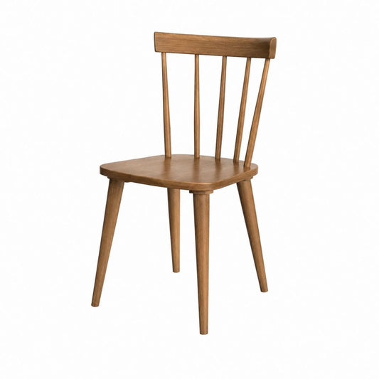 Esszimmerstuhl Braun aus Massivholz mit hoher Rückenlehne 45 x 52 x 88 cm